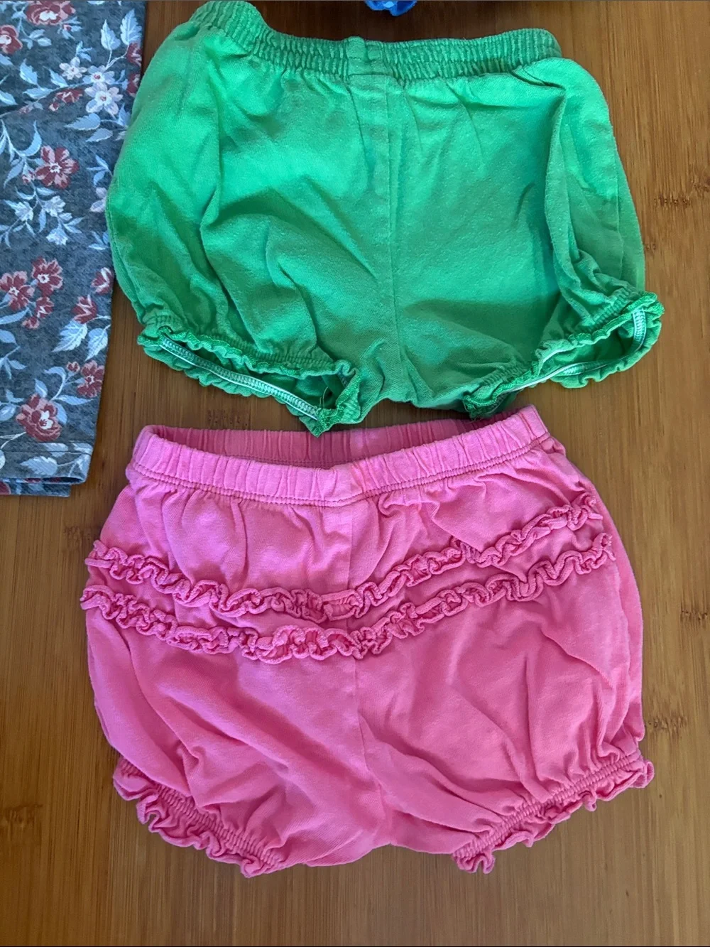 18 Month Summer Knit Shorts and Leggings Bundle Girl - Pink, Blue, Green, Gray